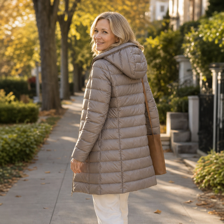 Veluna – Long Quilted Puffer Coat