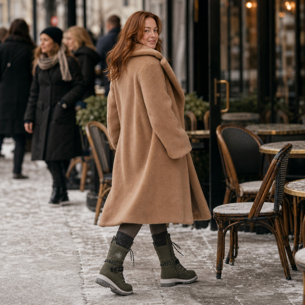 Cozette – Knit-Shaft Wide-Foot Winter Boots