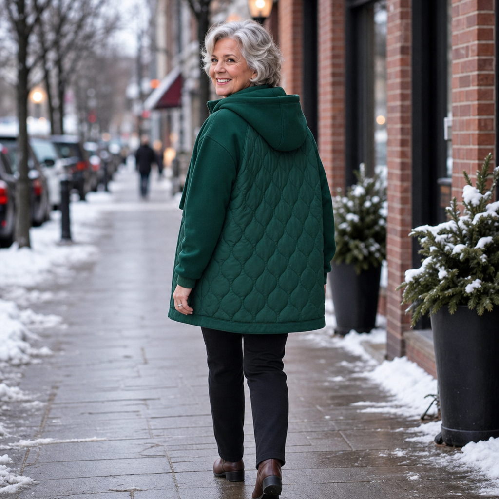 Wearbella – Spliced Quilted Hooded Puffer Jacket