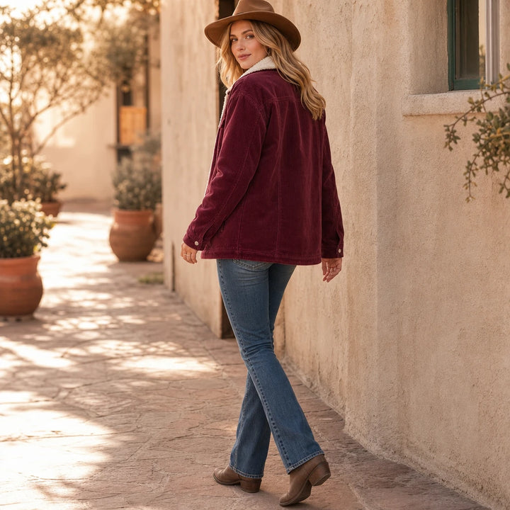 Cordelia – Sherpa-Like Lined Corduroy-Look Jacket