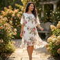 Floressa – Women's Floral Chiffon Midi Dress