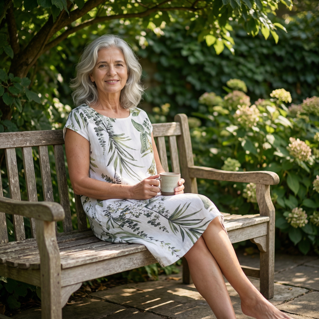 Floressa™ Botanical Print Cotton Pocket Dress