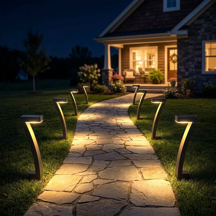 Glowfern – Sculptural Solar Pathway Lights (Set of 4)