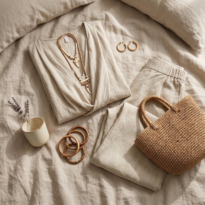 Marenza™ – Draped Linen Two-Piece Set