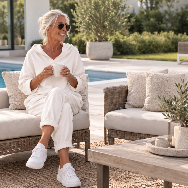 Loungetta – Hooded Sweatshirt And Lounge Pants Set