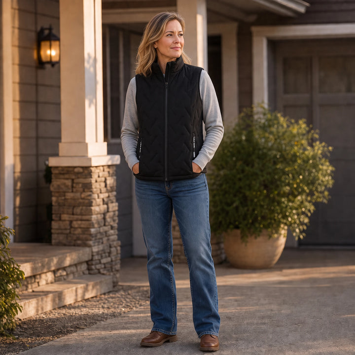 Easewell – Fleece-Lined-Look Zip-Pocket Vest