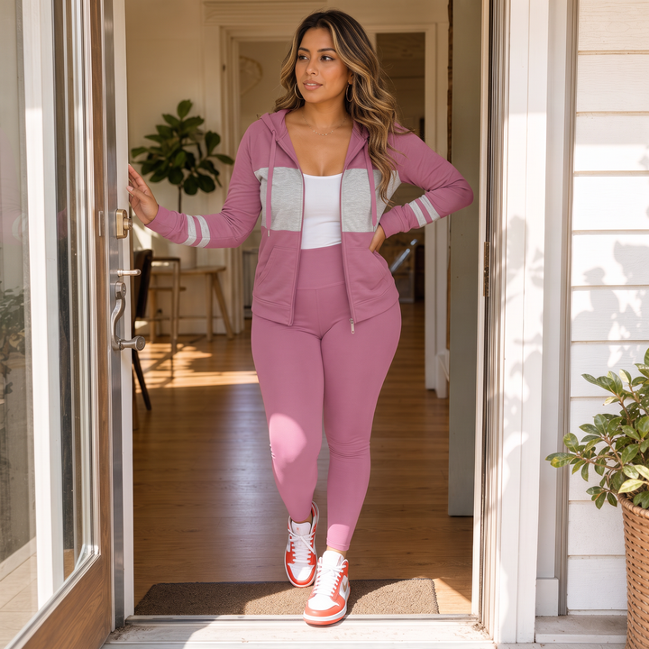 Wearbella – Color-Block Slim-Fit Hoodie And Pants Set