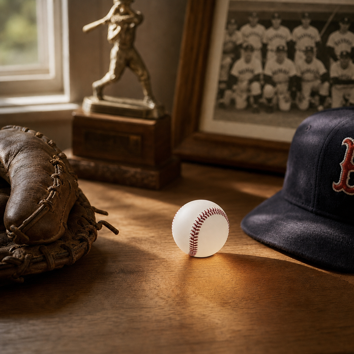 Home Plate Glow – Baseball Stitching Night Light