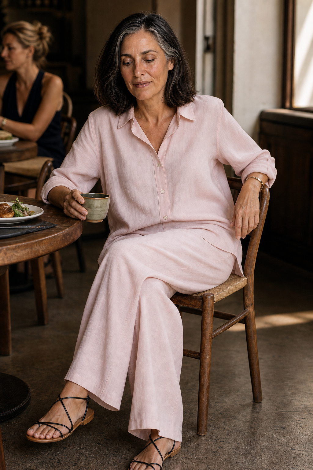 Setwell – Shirt And Wide-Leg Pants Set