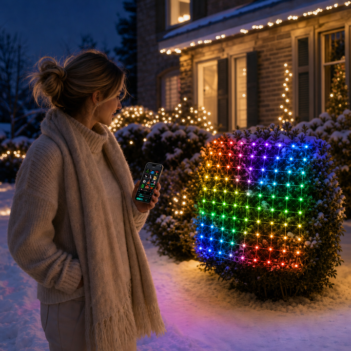 GlowGrid – Foldable RGBIC Animated Light Net