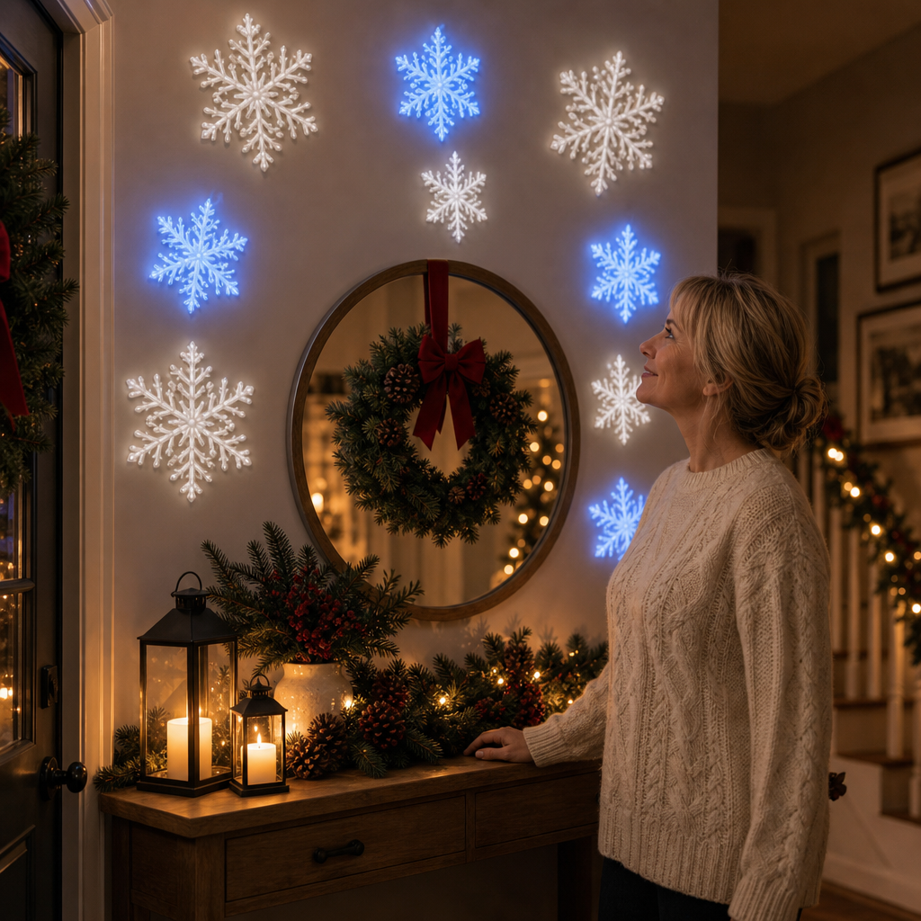 Glowflake – 3D Glow Snowflake Wall Stickers