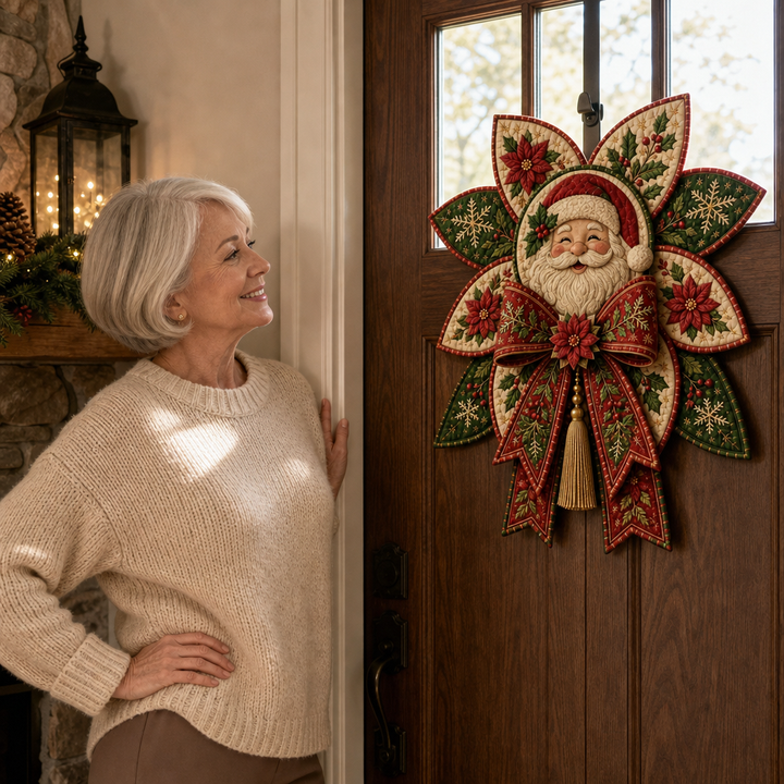 Stitchmas Bow Kit – DIY Fabric Santa Ornament Sewing Kit
