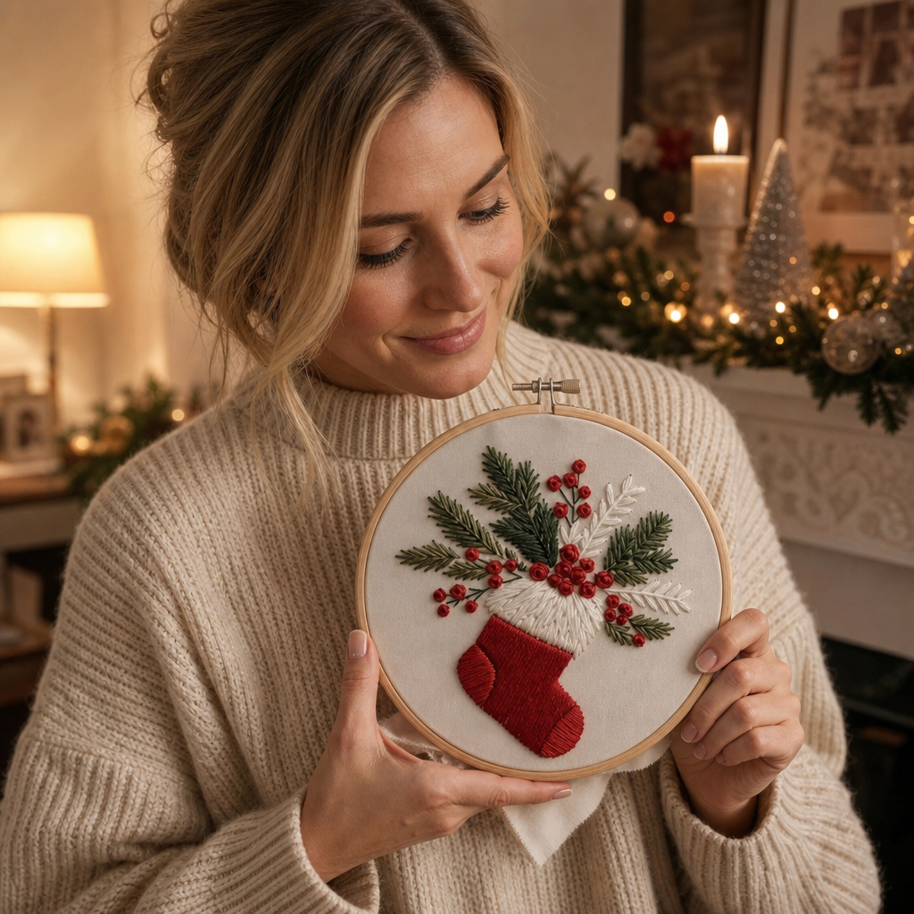 Hearthstitch – Christmas Stocking Embroidery Kit