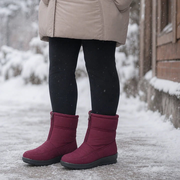 Frostelle – Plush Lined Wide-Fit Zip Ankle Boots