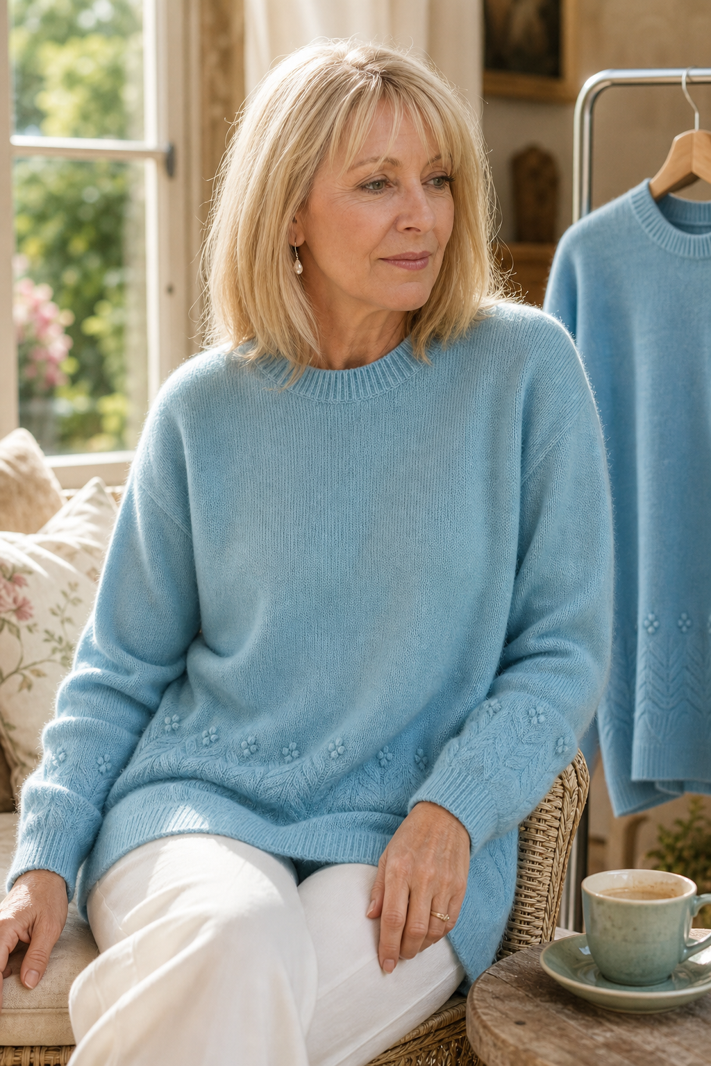 Cablesse – Braided Cable Knit Crew Neck Sweater