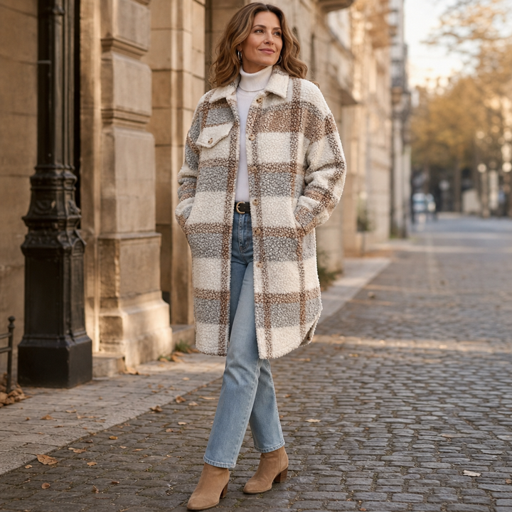 Fairloch – Plaid Sherpa-Lined Mid-Length Coat