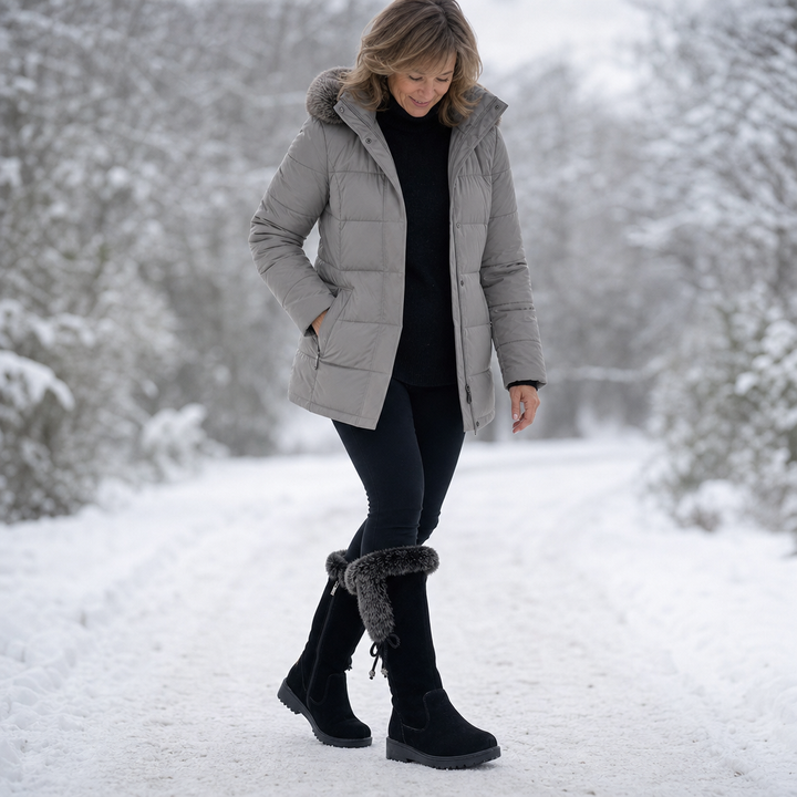 Calvera – Fleece-Lined Side-Zip Calf Boots