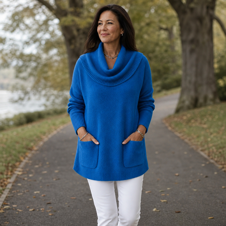 Everelle – Long-Sleeve Cowl-Neck Tunic Sweater