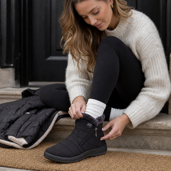 Lunavia – Plush-Lined Zipper Ankle Boots