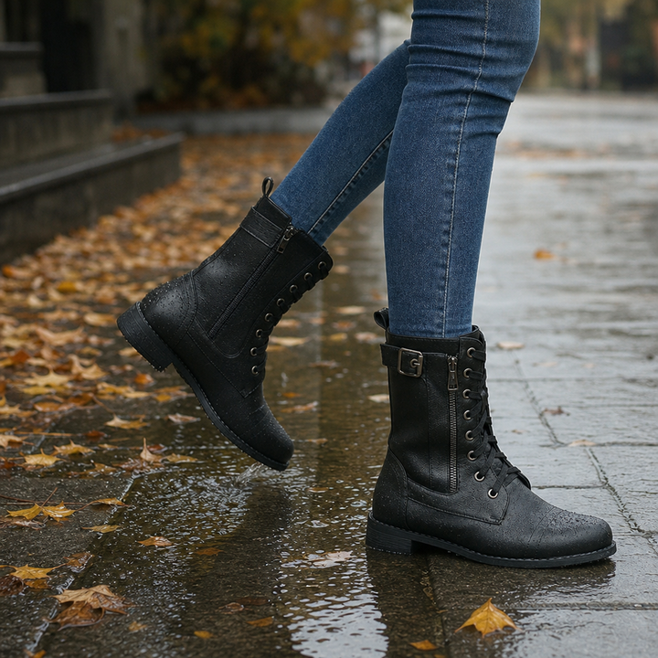 Amarah – Lace-Up Side-Zip Ankle Boots