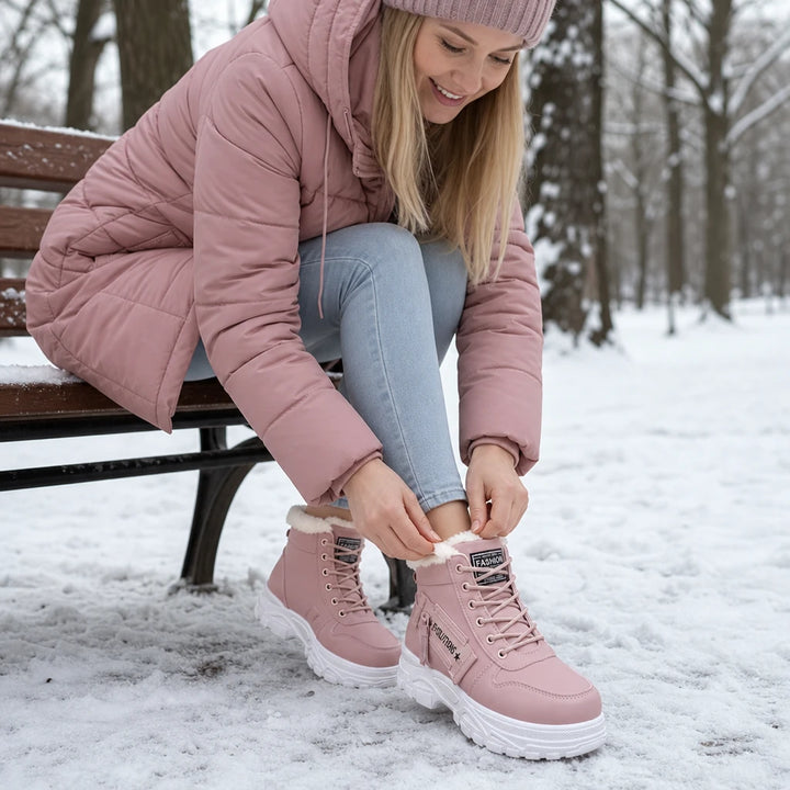 Veluna – Plush-Lined Winter Ankle Boots