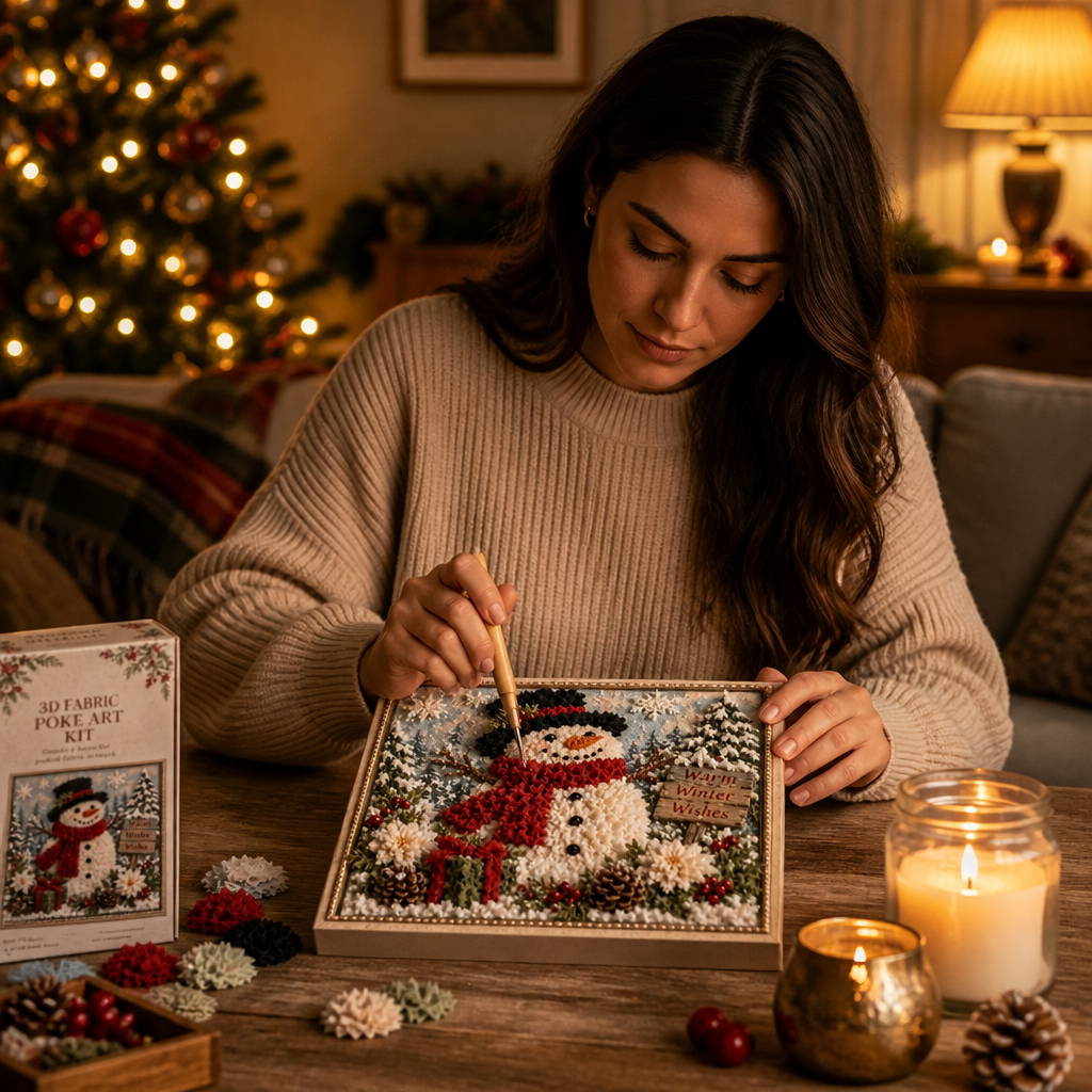 Foldery – Pre-Punched 3D Christmas Fabric Art Kit