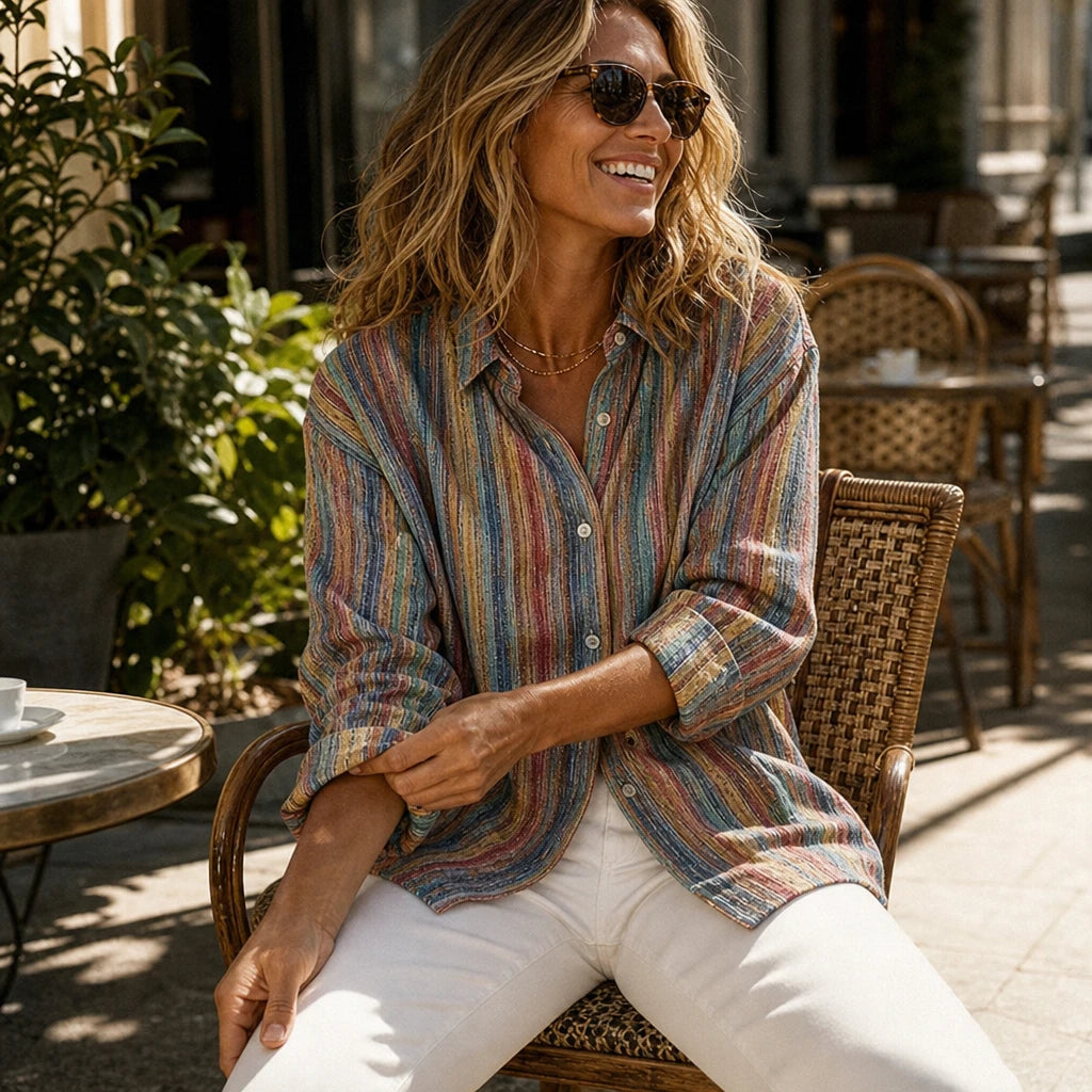 Harlowe – Stripe Button-Up Shirt