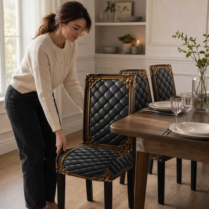 Chairistocrat – Baroque Print Stretch Dining Chair Cover