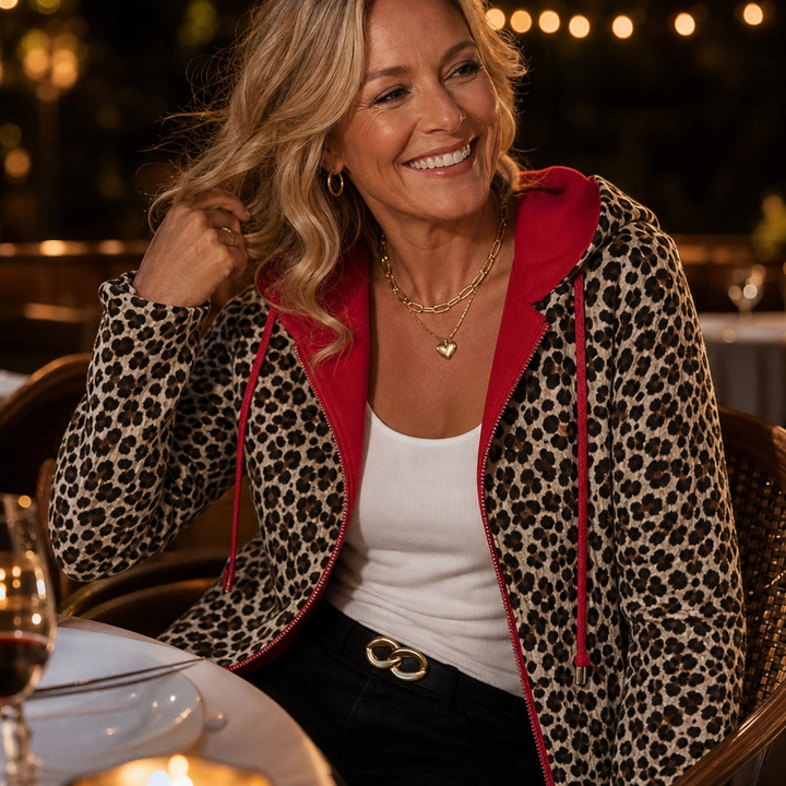 Wearbella – Reversible Leopard Print Hooded Coat
