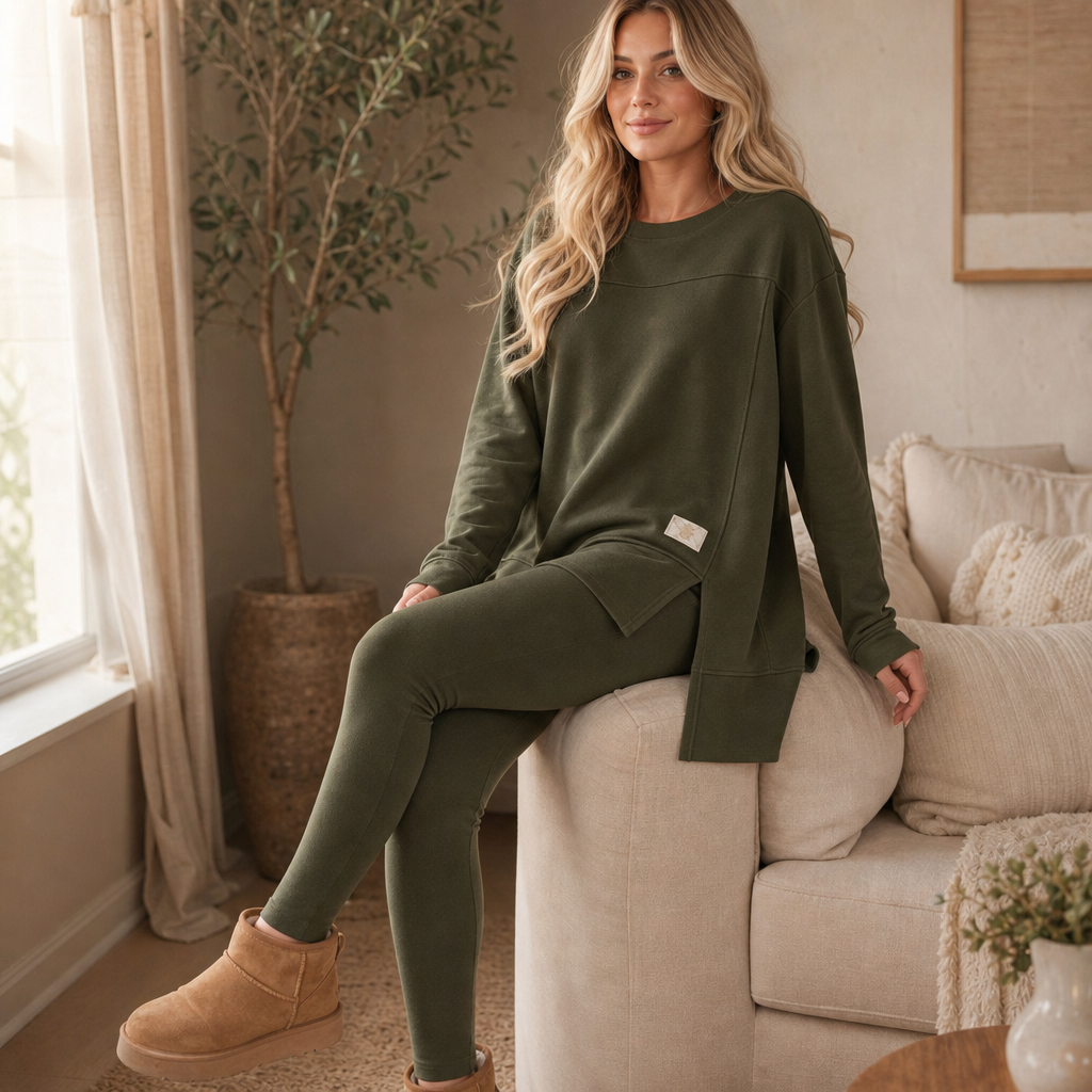 Wearbella – Split Sleeve Top And Pants Set