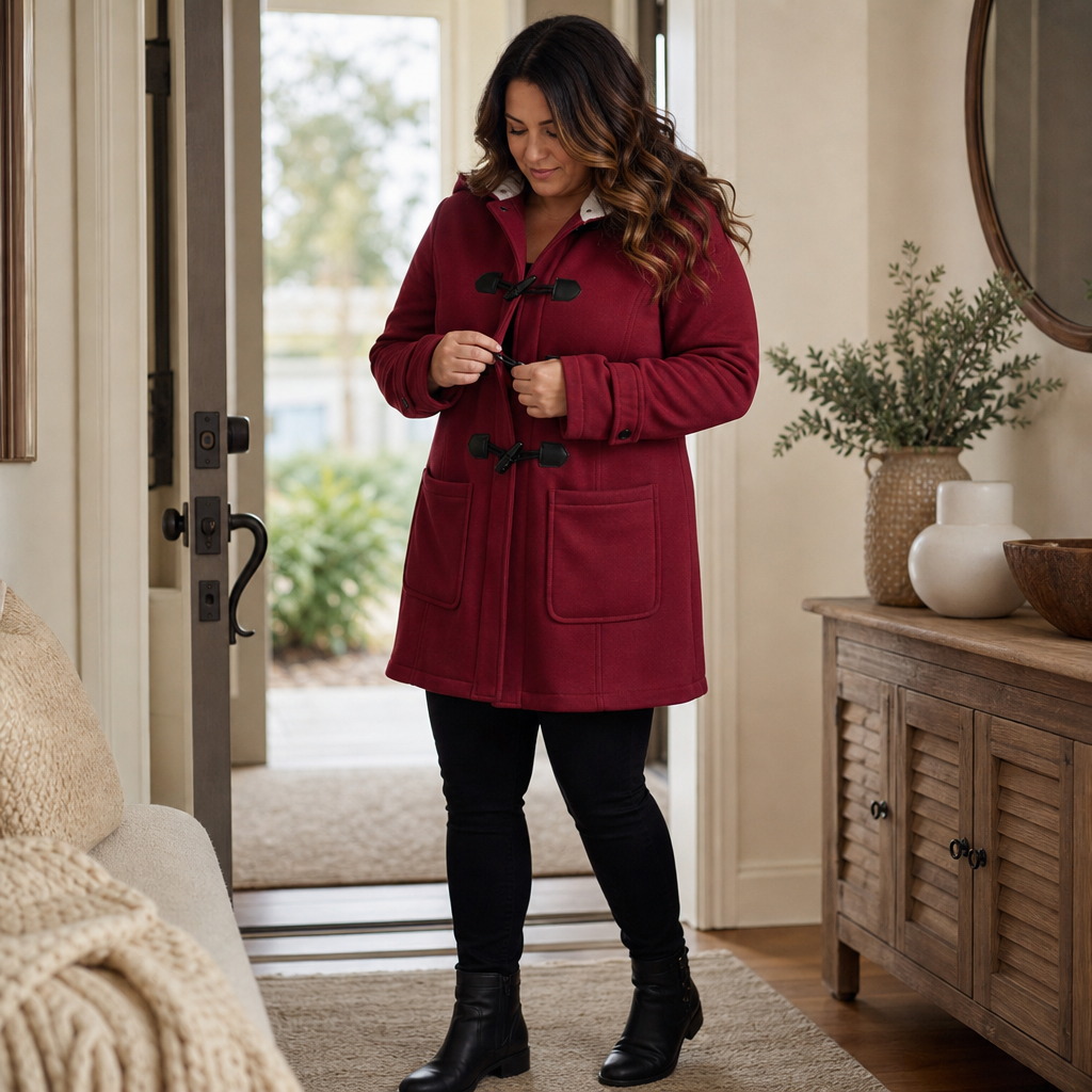 Coatelle – Hooded Mid-Length Toggle Winter Coat