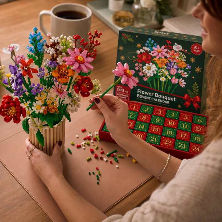 Advent Bloom – 24-Day Flower Building Block Advent Calendar