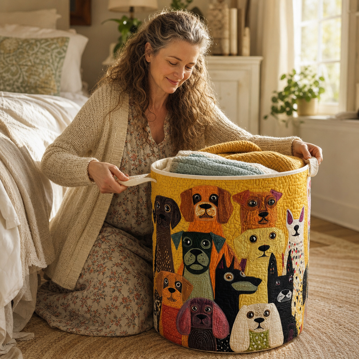 Fillfast – Quilted Animal-Print Foldable Storage Basket