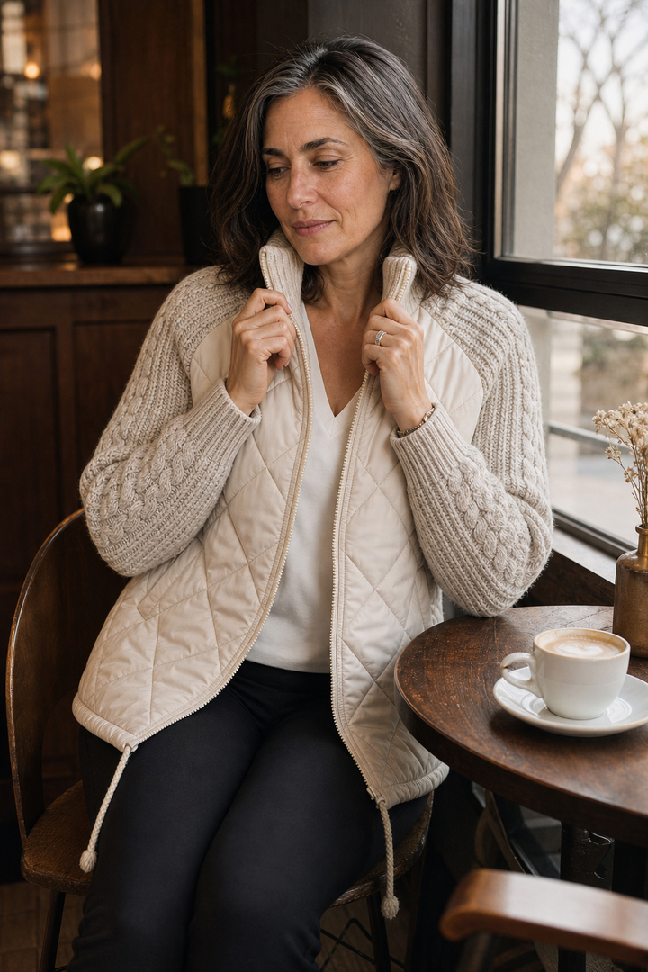 Knitpuff – Knit-Panel Quilted Patchwork Puffer Jacket