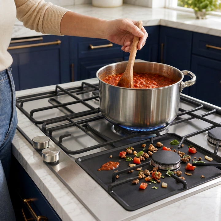 Cleargrate – Trimmable Non-Stick Burner Cover Set (4-Packs)