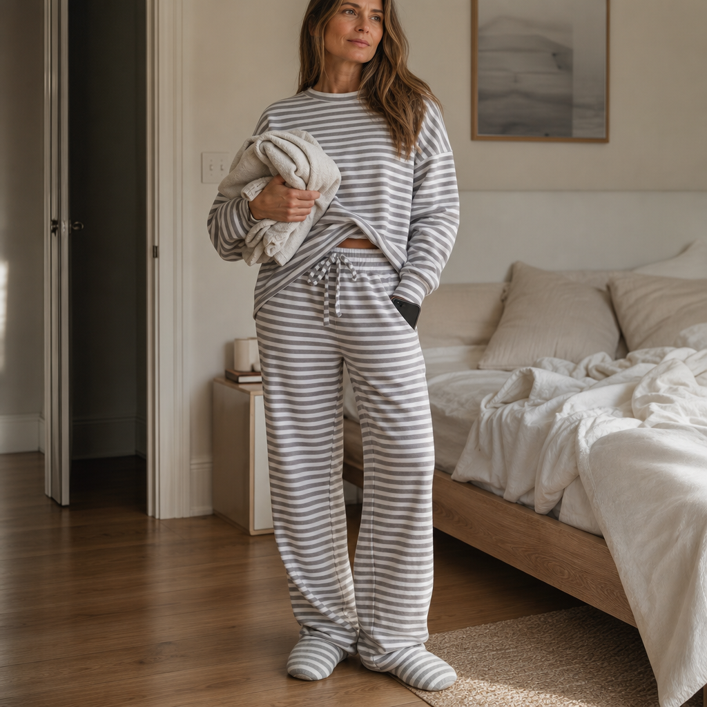Wearbella – Striped Top And Pants Set