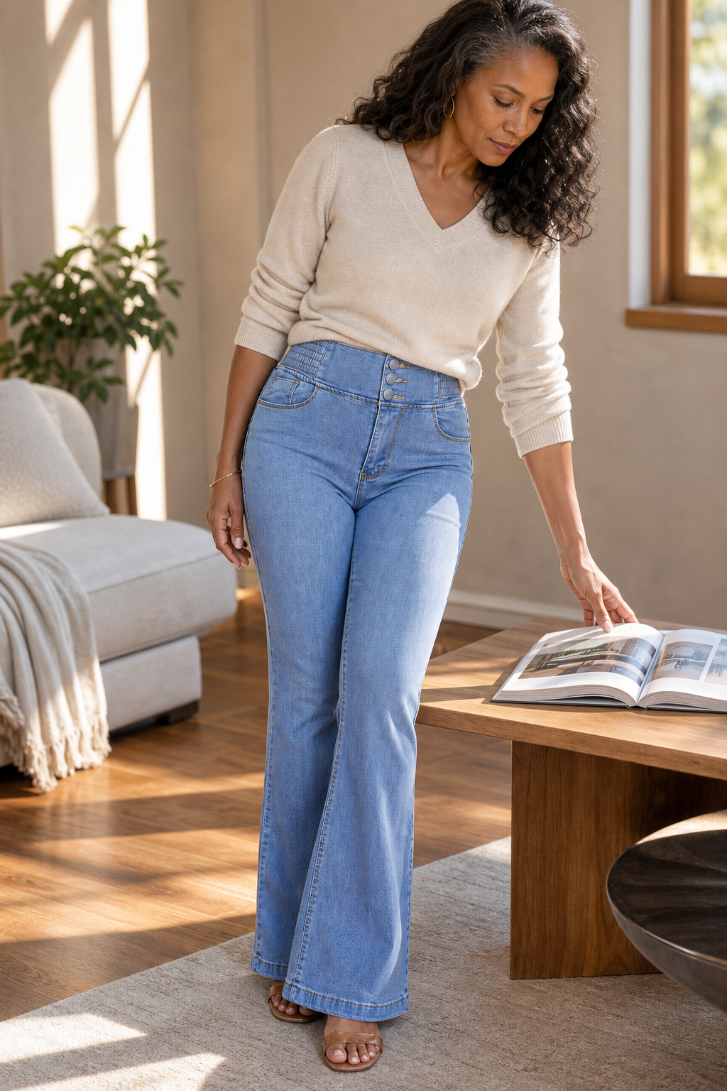 Flarelyn – High-Waisted Stretch Flare Jeans