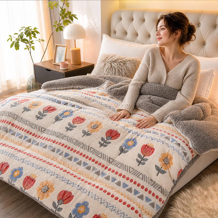 Lambcloud – Double-Sided Lamb Fleece Milk Velvet Quilt