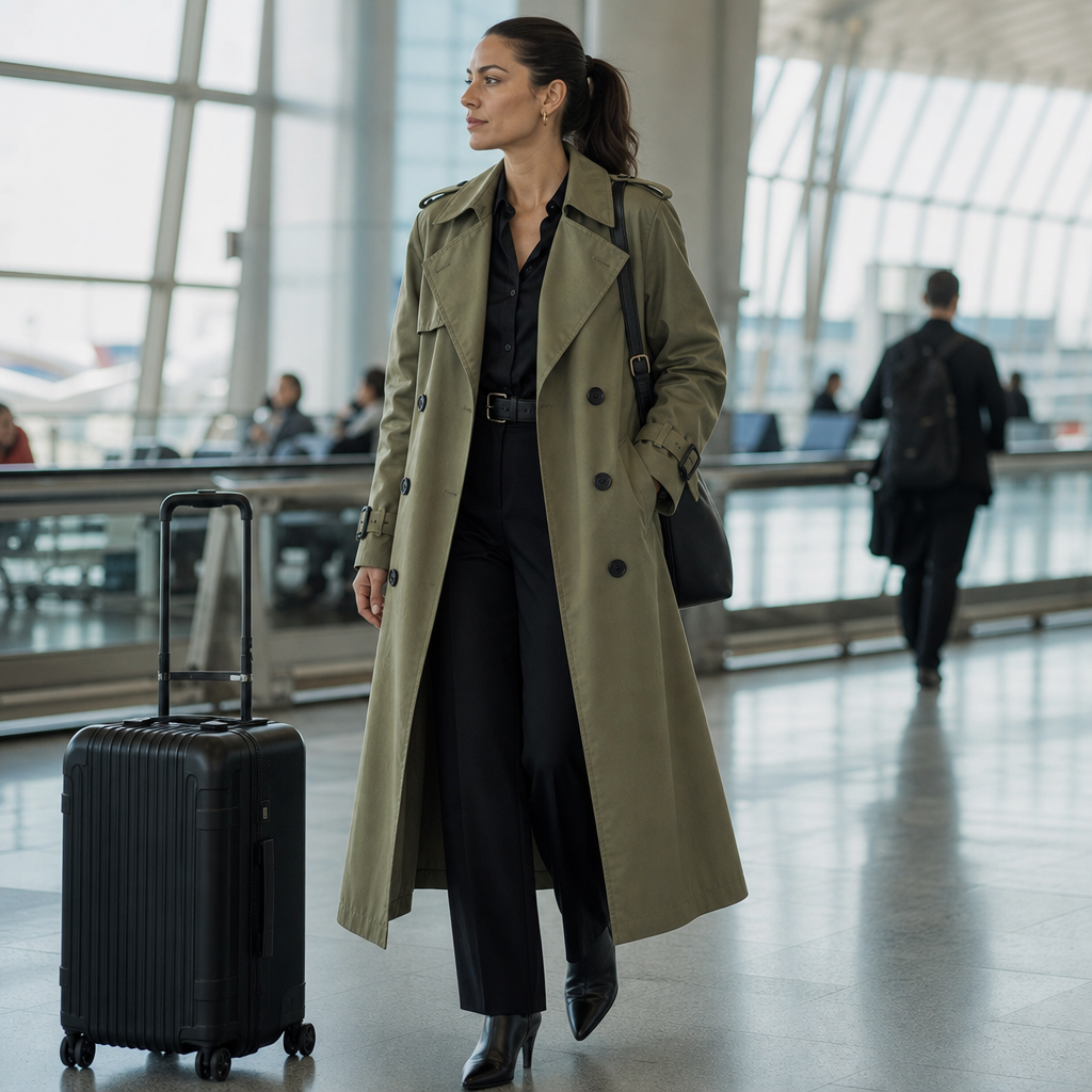 Mayfield – Double-Breasted Long Trench Coat