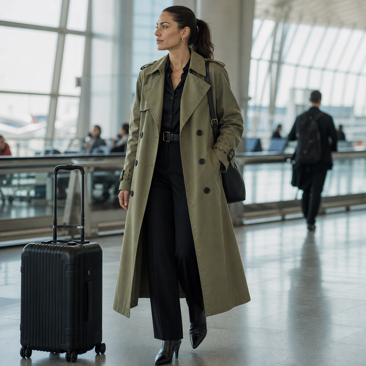 Mayfield – Double-Breasted Long Trench Coat