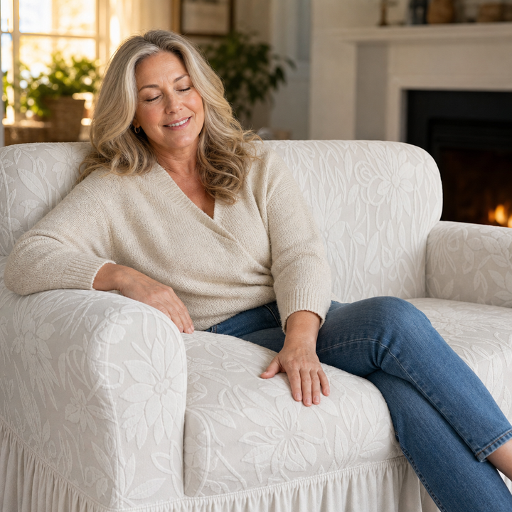 Snugstay – Non-Slip Jacquard Ruffle Skirt Sofa Cover