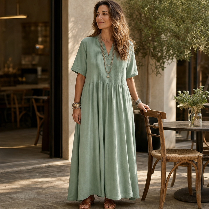 Linaline – Pintuck Maxi Dress
