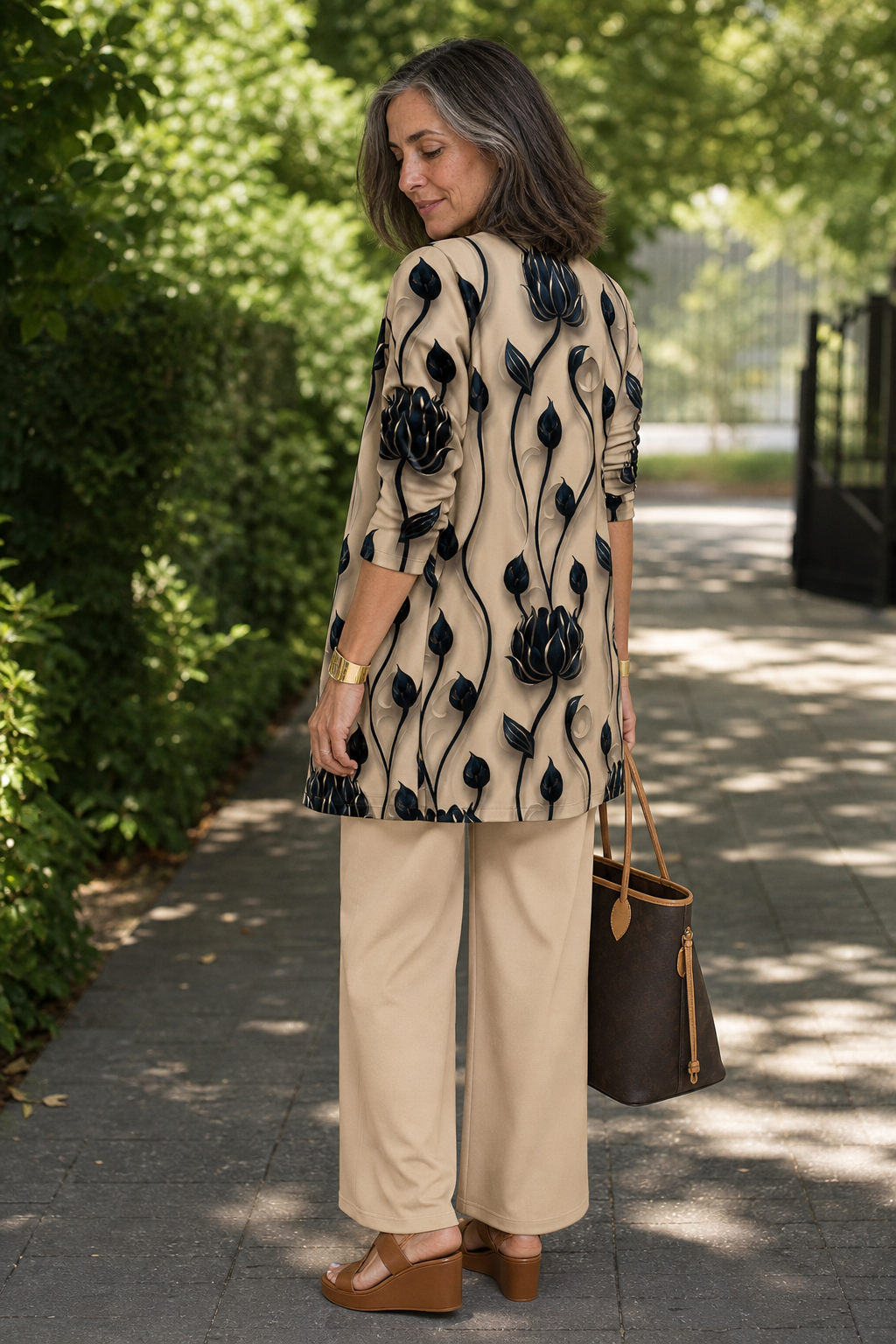 Wearbella – Printed Three-Piece Top And Pants Set