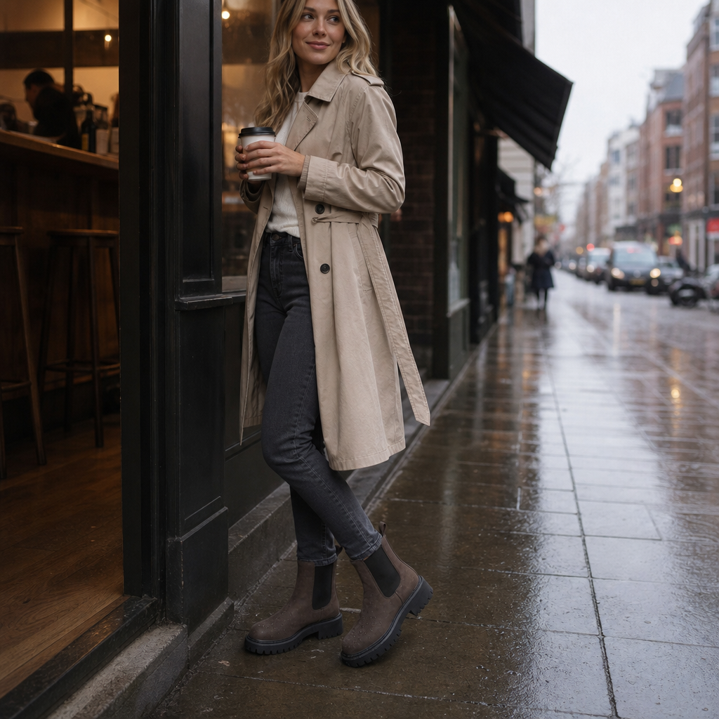 Traqora – Wide-Fit Stretch-Panel Chelsea Boots