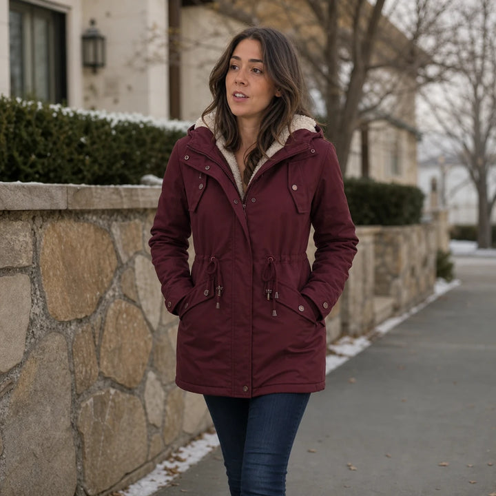 Warmelle – Hooded Fleece-Lined Padded Winter Coat