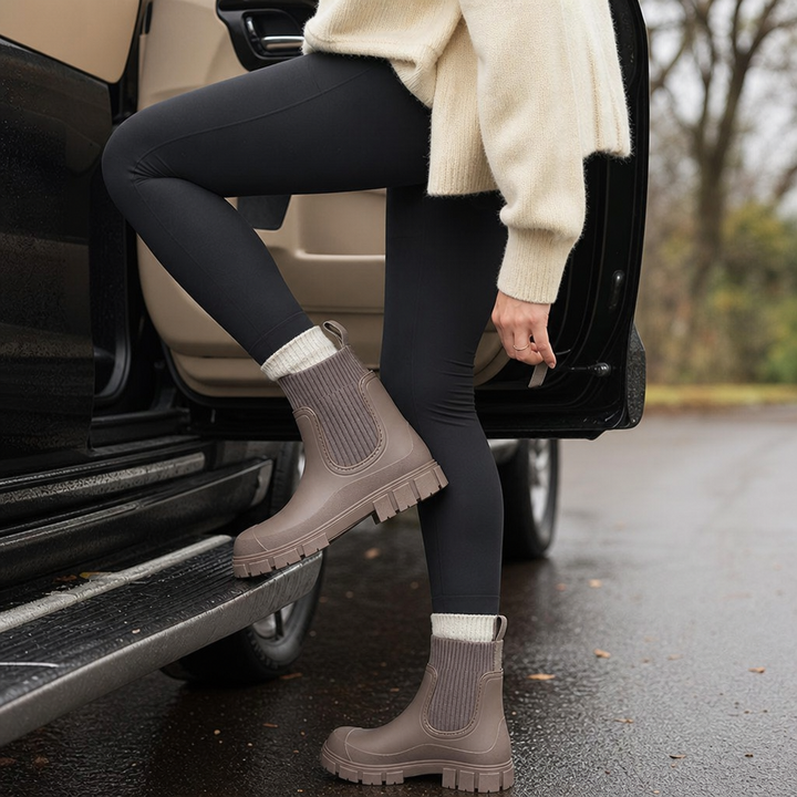 Puddlestep – Elastic Collar Ankle Rain Boots