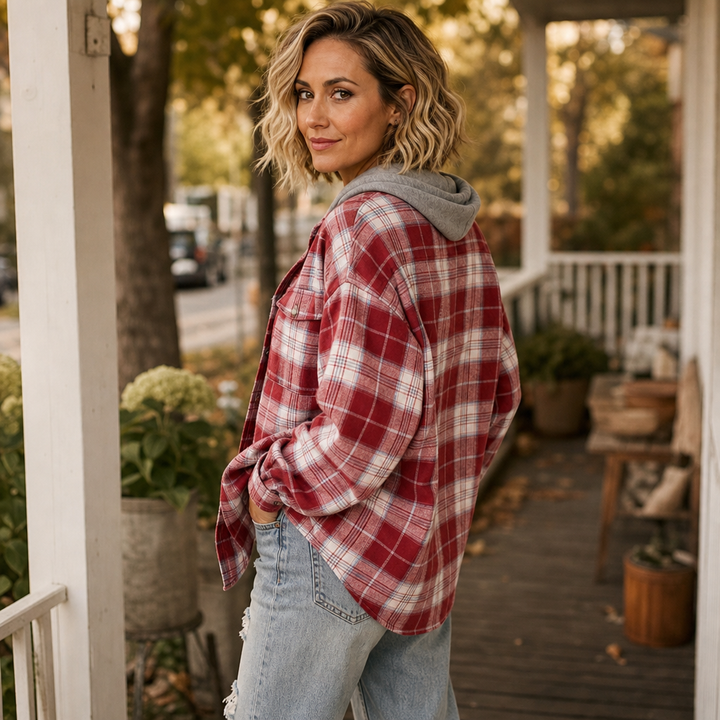 Layerly – Drop-Shoulder Oversized Plaid Button-Up