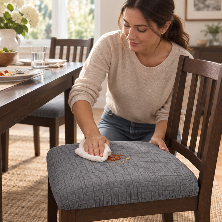 Snugseat – Tieless Stretch Jacquard Dining Chair Cover