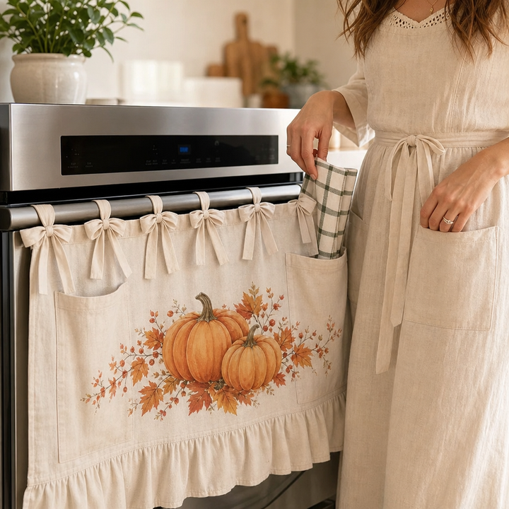 Hearth & Hem – Pumpkin Ruffled Kitchen Handle Skirt