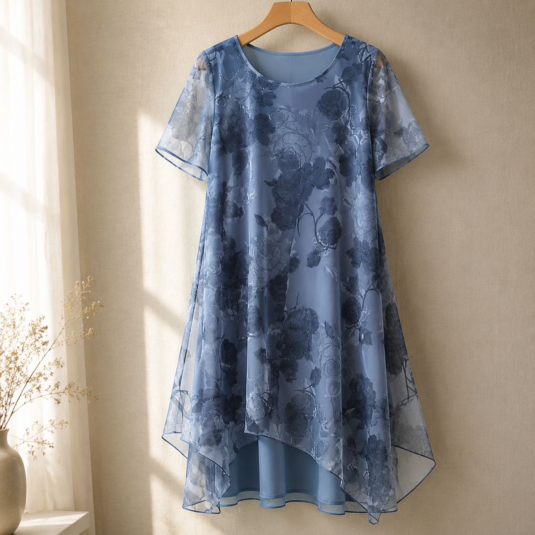 Florenza – Women's Layered Chiffon Floral Dress